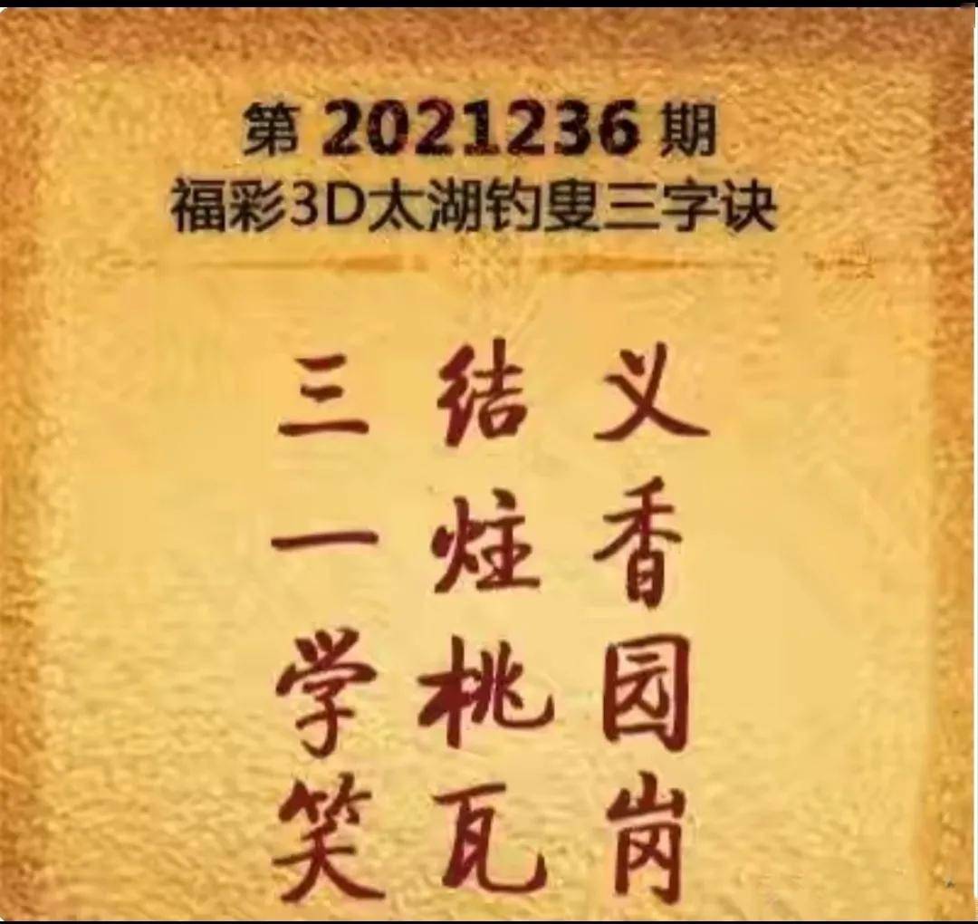 今日3D字谜解析，马后炮与太湖之谜