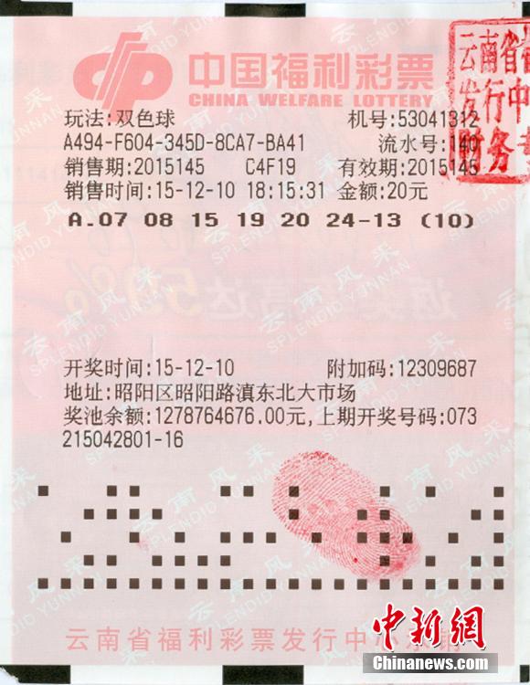 双色球第145期开奖公告