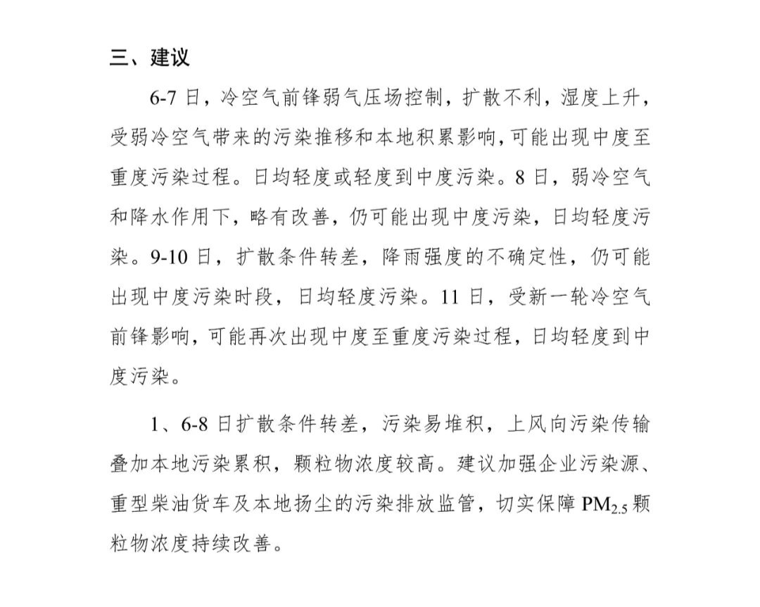 空气污染的报告结论
